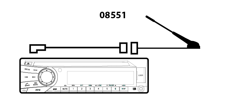 Adattatore cavo antenna NISSAN - OEM -> ISO (08551)