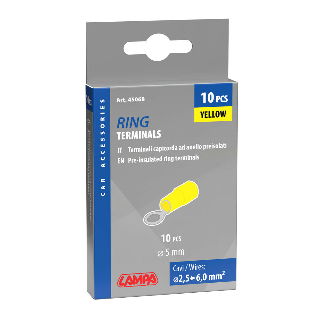 Terminali capicorda ad anello GIALLO (45068)