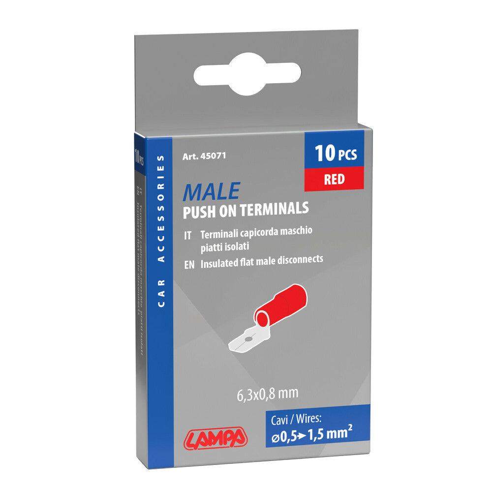 Terminali capicorda maschio piatti (45071)